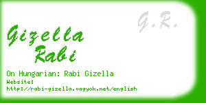 gizella rabi business card